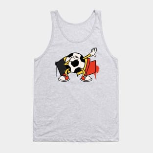 Dabbing Soccer Ball Cartoon Belgium Belgian Flag Football Tank Top